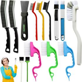 Qjs14 Crafnew 14pcs Small Crevice Cleaning Brush Set Groove Gap Tool For