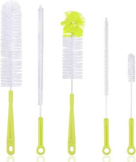 Creative Store 711181769166 5-pack Reusable Straw Pipe Cleaner Brush Set Long Tool Kit