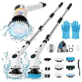 Crownspire 198715605259 Electric Spin Scrubber 10 In 1 Cordless Cleaning Brush With Type C Usb Port Char