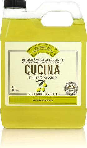 Cucina 711181562088 Dish Detergent Refills - 34 Fl. Oz.- Coriander And Olive Tree