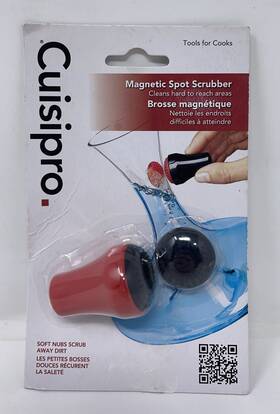 747322 Cuisipro Magnetic Glass Spot Scrubber / Cleaner - Black Bottle Clean New Sealed