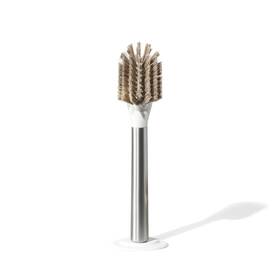 Curio Home Goods 840334410164 Dish Brush Ionic Magnetized To Stand Upright Stainless Steel Replaceable Head
