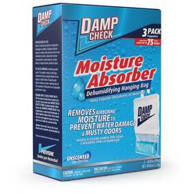 15000-03 Damp Check Moisture Absorber Hanging Bags 16 Ounce 3 Pack Fragrance Free Long-lasti