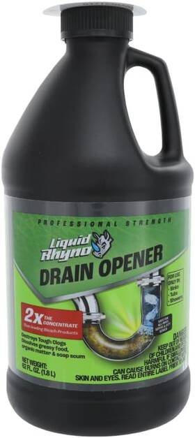 10963 Danco Liquid Rhyno Drain Opener 2x Concentrate Hair Clog Remover 62 Oz