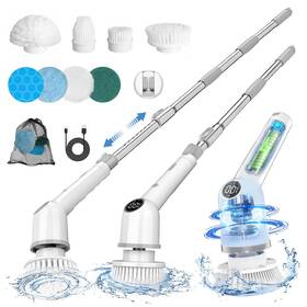Danvisit 731089391436 Spin Scrubber - Cordless Cleaning Shower 8 Replaceable Brush Heads