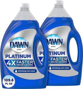 010030772045043 Dawn Platinum Dish Soap Liquid Refreshing Rain Scent 54.8 Fl Oz Pack Of 2