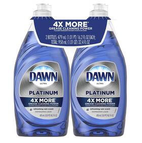 Dawn 037000977360 Platinum Dishwashing Liquid Refreshing Rain 16.2 Fl Oz Pack Of 2