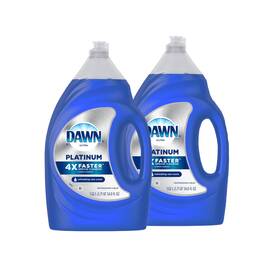 04504 Dawn Platinum Dishwashing Liquid Dish Soap Refreshing Rain 54.8 Oz Blue 2pk