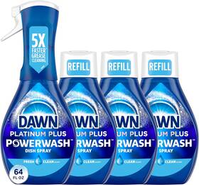 10037000314971 Dawn Platinum Powerwash Dish Spray Soap Liquid Fresh Scent Bundle