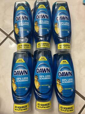 20185264 Dawn 6 New Clean Scent Ez-squeeze Dishwashing Liquid Dish Soap 14.7 Fl Oz