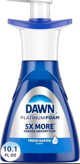 Dawn 22419 Ultra Platinum Foam Dishwashing Fresh Rapids Scent 10.1 Fl Oz