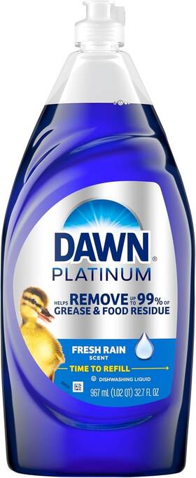Dawn 726084942660 Platinum Dishwashing Liquid Dish Soap Refreshing Rain Scent 32.7 Fl Oz