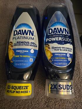 P-11920 Dawn 2 Platinum Plus/powersuds Liquid Dish Soap 17.4 Oz. Ez-squeeze Bottle K81