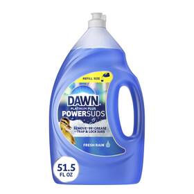 P-11922 Dawn Platinum Plus Powersuds Liquid Dish Soap 51.5 Oz. Refill