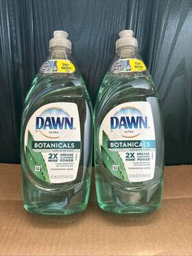 Dawn Ultra 037000973126 2x Botanicals Dish Soap 19.4 Fl Oz Hand Wash Aloe Water