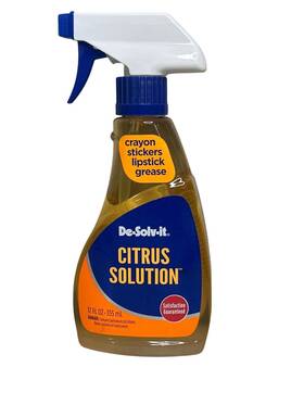 De-solv-it 014576286089 Citrus Solution Spray 12 Fl Oz Removes Crayon Stickers Lipstick Greas