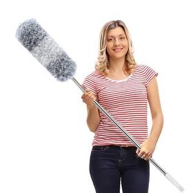 Del 788609580351 Feather Cleaning Duster With Handle Telescoping Extendable 100 Inch Extra Long Pole