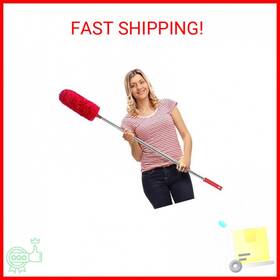 Delux 782912073999 Microfiber Feather Duster Extendable Cobweb With 100 Inches Extra L