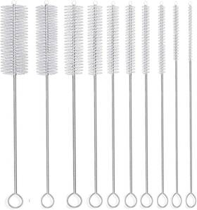 Desin 635774961976 Long Straw Brush Set 10 Nylon Tube Cleaners 8-inch Assorted Diameters