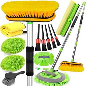 Dgheyqt 745278901214 62ftft Car Wash Brush With Long Handle Kit Tire Tower Wi