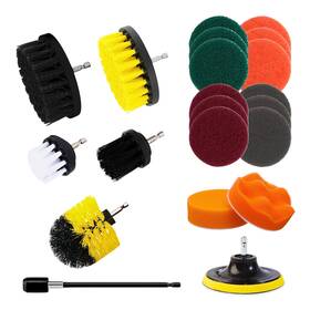 Diamond Shine 860004898115 21-piece Drill Power Scrubber Attachment Set Includes Scrub Pads Sponges