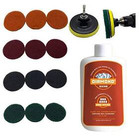Diamond Shine 860004898153 Hard Water Stain And Spot Remover -14 Piece Ultimate Value Pack Drill Brush Cle