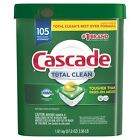 80325240 Dishwasher Detergent Pods Cascade Total Clean Action Pacs Fresh Scent 105 Count