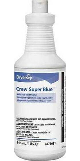 94476081 Diversey Mild Acid Bathroom Bowl Cleaner Crew Super Blue 32 Oz Citrus 12 Pack