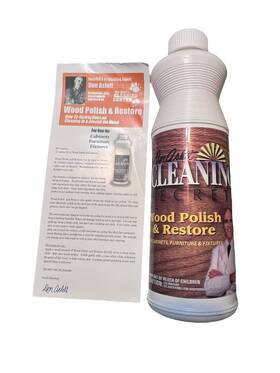 Don Aslett S 792857003333 16 Oz Bottle Asletts Cleaning Secrets Wood Cleaner And Polish Restore Nos