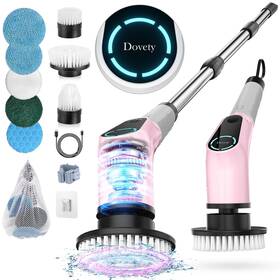 Dovety 799473807925 Electric Spin Scrubber Cordless Cleaning Brush Shower With 8 Repla