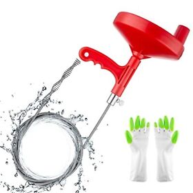 Drainsoon 30 Inch Hair Snake Drain Clog Remover 5 Pack 1