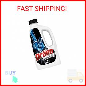 01980000116 Drano Liquid Drain Clog Remover And Cleaner For Shower Or Sink Drains Unclogs An