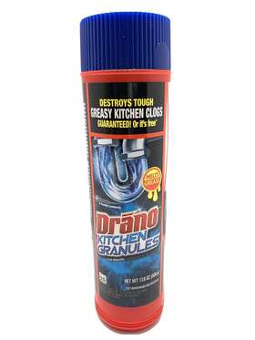 Drano 019800001254 Kitchen Sink Granules Clog Remover Melts Grease And Food Clogs 17.6 Oz
