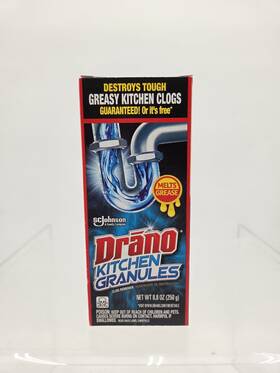 699027 Drano Kitchen Granules Clog Remover Destroy Tough Clogs 8.8 Oz