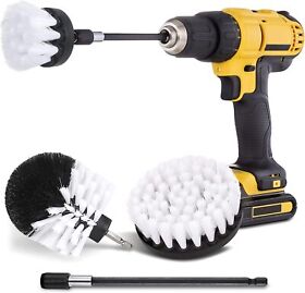 Drill Brush Car Detailing Set For Cleaning Boat Seat Carpet And Upholstery New
