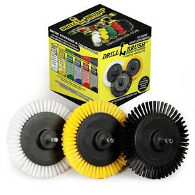 Drillbrush 008100036035 Variety Multi-function Rotating Crevice Cleaning Brush Set - Car Detailing Ki