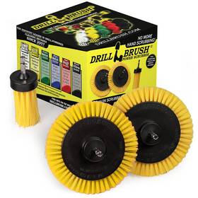 Drillbrush 810003603494 And Grout Cleaning Drill Brush Set 3 Pack - Medium Stiffness Yellow Brushes