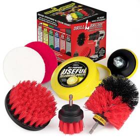 Drillbrush 810003603944 Heavy Duty Nylon Bristle Brush Cleaning Supplies With All Purpose Cleaner Pas