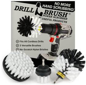 W-s-42o-qc-db Drillbrush Car Detailing Kit Interior Cleaner Brush Set 3 Piece Drill Cleaning Tool A