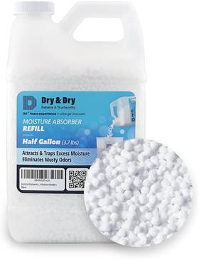 Dry & 696574512959 Moisture Absorber Refill Beads 3.7 Lbs Fragrance Free