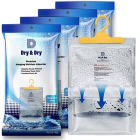 Dry & 712396969365 Moisture Absorbers Dehumidifiers 4 Pack 14 Oz Basement Bedroom Home