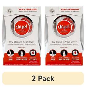 Dryel 711181782363 At-home Dry Cleaner Refill 6 Count 2 Pack Gentle Fabric Cleaning