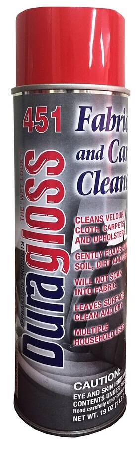 Duragloss 091777004513 451 Fabric And Carpet Cleaner Aerosol Foam 1 Pack White