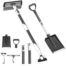 Sb2024 Eakertte 47.3 Car Snow Brush And Ice Scraper 3-in-1 Extendable Shovel With Wide