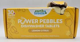 Earth Breeze 850036881018 Power Pebbles Dishwasher Tablets Lemon Citrus 30 1 Box