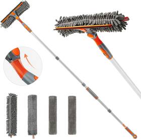 Eazer 313042469484 2 In 1 Rotatable Telescopic Window Cleaning Squeegee Kit With Extension Pole New