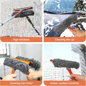 Ea1762-3 Eazer 89 2-in-1 Rotatable Squeegee And Scrub Window Cleaner With Extension Pole