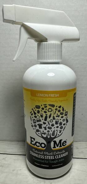Eco Me 810948020011 Stainless Steel Cleaner Plant Based Lemon Fresh 16 Ounce