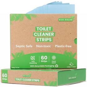 Eco Solve 197644375523 Natural Toilet Bowl Cleaner Strips Eco-friendly Non-toxic Septic Safe Rem