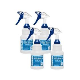 Ecolab 313046657672 4 Pack 32oz Heavy-duty Wide Mouth Chemical Bleach Resistant Spray Bottle
